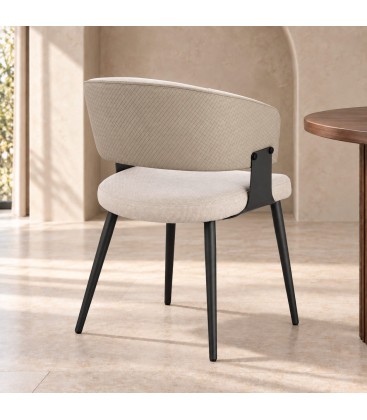 Sedia con braccioli Romy naturale – con rivestimento in poliestere in una seconda ambientazione