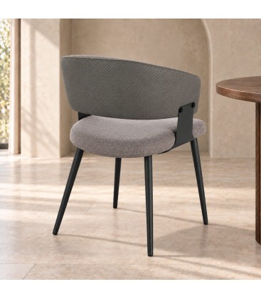 Sedia con braccioli Romy grigio – con rivestimento in poliestere in una seconda ambientazione