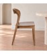 Sedia Miley naturale – in legno di teak vista da un altra angolazione