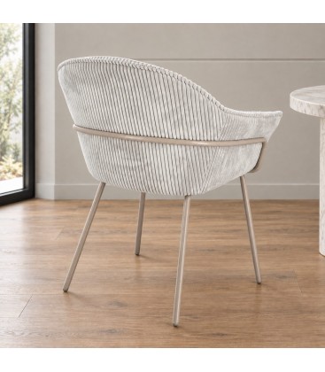 Sedia con braccioli Cassidy warm/grigio chiaro – con rivestimento in poliestere in una seconda ambientazione