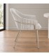 Sedia con braccioli Cassidy warm/grigio chiaro – con rivestimento in poliestere vista da un altra angolazione