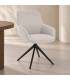 Sedia girevole con braccioli Matilda Rainy grigio chiaro
