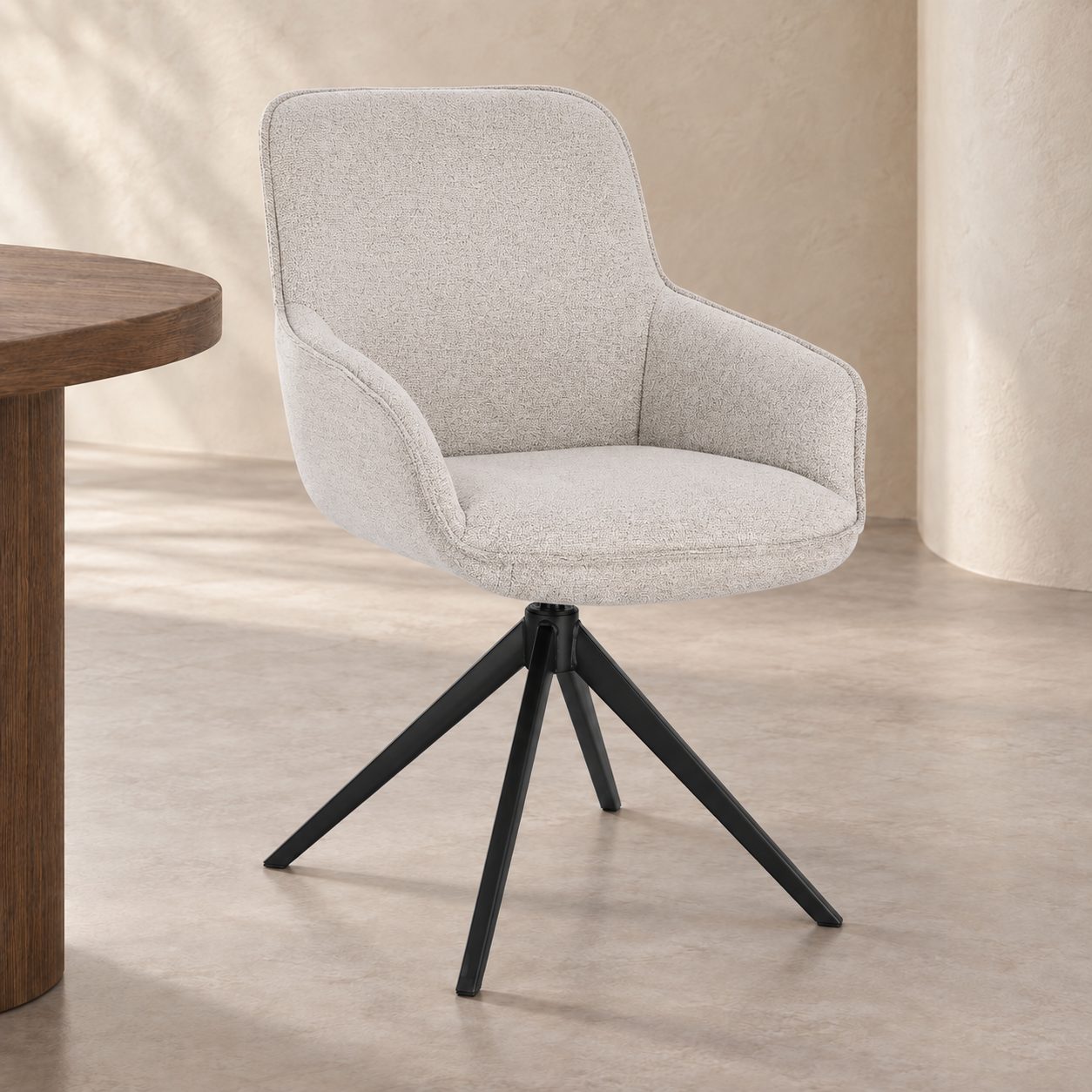 Sedia con braccioli Matilda rainy – girevole a 360° ambientato