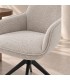 Dettaglio materiali e finiture di Sedia con braccioli Matilda rainy – girevole a 360°