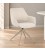Sedia girevole con braccioli Vivian Moon in tessuto beige chiaro
