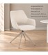 Sedia con braccioli Vivian moon – girevole a 360° dimensioni e misure