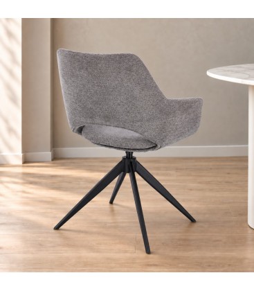 Sedia con braccioli Vivian grey – girevole a 360° in una seconda ambientazione