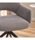 Dettaglio materiali e finiture di Sedia con braccioli Vivian grey – girevole a 360°
