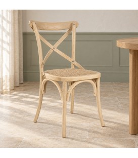 Sedia Cross naturale – con struttura in legno di olmo ambientato