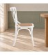 Sedia Cross bianco – con struttura in legno di olmo vista da un altra angolazione