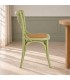 Sedia Cross verde – con struttura in legno di olmo vista da un altra angolazione