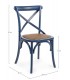 Sedia Cross blu – con struttura in legno di olmo dimensioni e misure