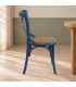 Sedia Cross blu – con struttura in legno di olmo vista da un altra angolazione