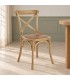Sedia Cross marrone naturale – con struttura in legno di olmo ambientato