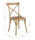 Sedia Cross marrone naturale – con struttura in legno di olmo dimensioni e misure