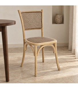 Sedia Carrel naturale – con struttura in legno di olmo ambientato