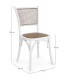 Sedia Carrel bianco – con struttura in legno di olmo dimensioni e misure
