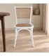 Sedia Carrel bianco – con struttura in legno di olmo vista da un altra angolazione