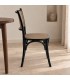 Sedia Carrel nero – con struttura in legno di olmo in una seconda ambientazione