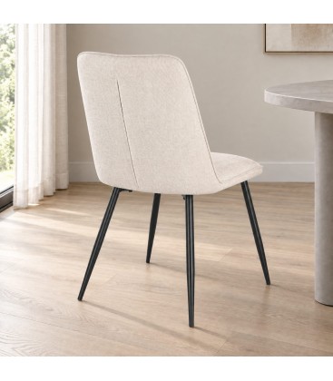 Sedia Cora nero/beige – con rivestimento in poliestere in una seconda ambientazione