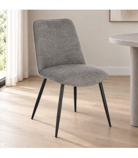 Sedia Cora nero/grigio scuro – con rivestimento in poliestere ambientato