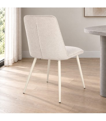 Sedia Cora beige/beige – con rivestimento in poliestere in una seconda ambientazione