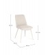 Sedia Cora beige/beige – con rivestimento in poliestere dimensioni e misure