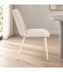 Sedia Cora beige/beige – con rivestimento in poliestere vista da un altra angolazione