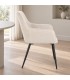 Sedia con braccioli Cora nero/beige – con rivestimento in poliestere vista da un altra angolazione