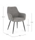 Sedia con braccioli Cora nero/grigio scuro – con rivestimento in poliestere dimensioni e misure