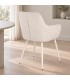 Sedia con braccioli Cora beige/beige – con rivestimento in poliestere
