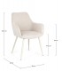 Sedia con braccioli Cora beige/beige – con rivestimento in poliestere