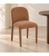 Sedia Antara terracotta – con rivestimento effetto bouclé ambientato