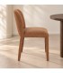 Sedia Antara terracotta – con rivestimento effetto bouclé vista da un altra angolazione