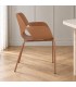 Sedia con braccioli Lennox caramel – impilabile