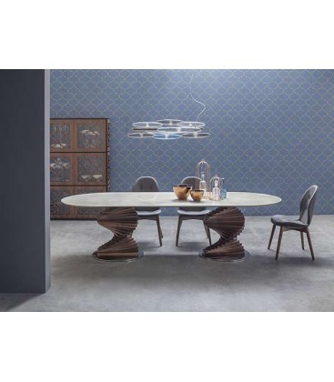 Tavolo due basi da salotto/pranzo Firenze design contemporaneo