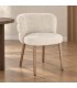 Sedia con braccioli Ilma lucente/rovere – con rivestimento in poliestere ambientato
