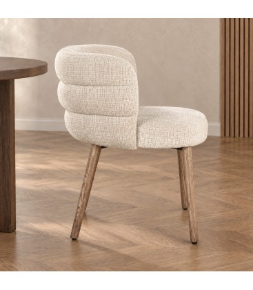 Sedia con braccioli Ilma lucente/rovere – con rivestimento in poliestere in una seconda ambientazione