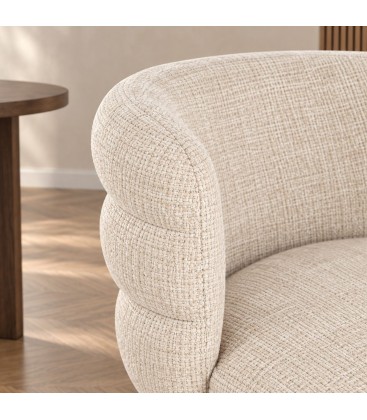Dettaglio materiali e finiture di Sedia con braccioli Ilma lucente/rovere – con rivestimento in poliestere