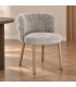 Sedia con braccioli Ilma cenere/rovere – con rivestimento in poliestere ambientato