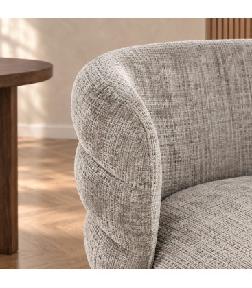 Dettaglio materiali e finiture di Sedia con braccioli Ilma cenere/rovere – con rivestimento in poliestere