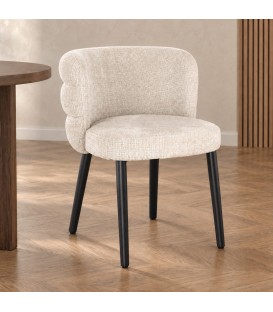 Sedia con braccioli Ilma lucente/ardesia – con rivestimento in poliestere ambientato