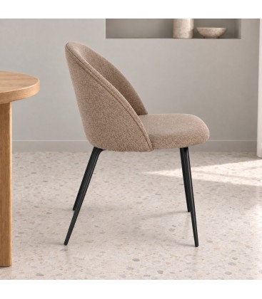 Sedia New Tanya caffè – con rivestimento in poliestere