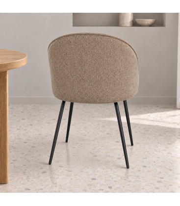 Sedia New Tanya caffè – con rivestimento in poliestere