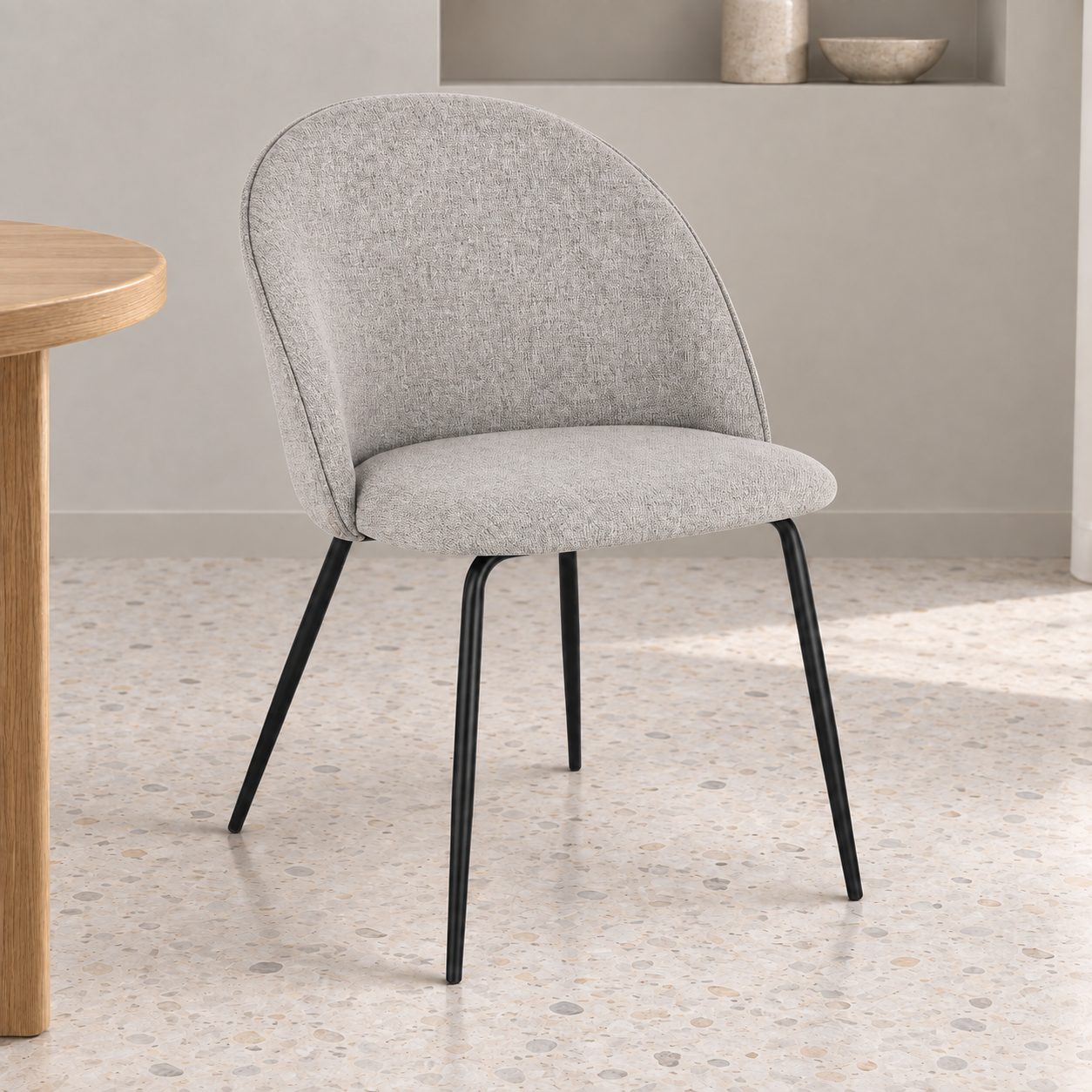 Sedia New Tanya cenere – con rivestimento in poliestere