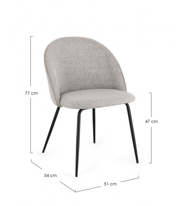Sedia New Tanya cenere – con rivestimento in poliestere