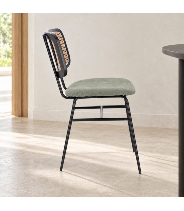 Sedia Glenna verde – con rivestimento in poliestere