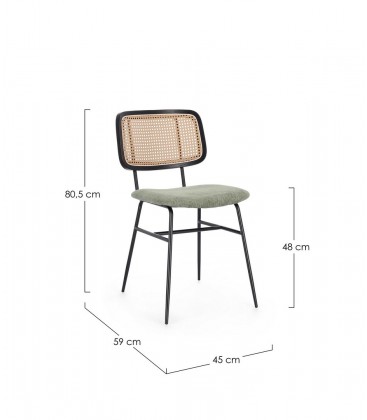 Sedia Glenna verde – con rivestimento in poliestere