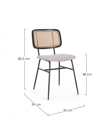 Sedia Glenna natural – con rivestimento in poliestere