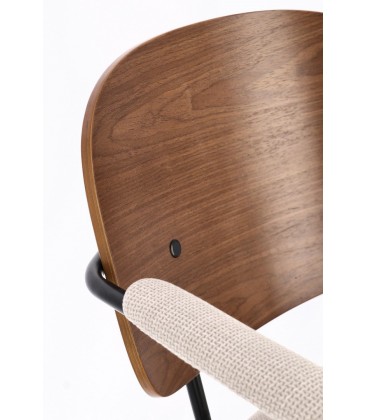 Dettaglio materiali e finiture di Sedia con braccioli Sienna beige – con rivestimento in poliestere